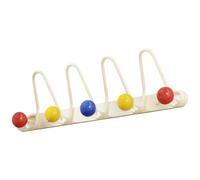 Machify Colorful Ball Knob Hooks Wall-Mounted Coat Rack, Organizer For Entryway, 17.1 In Iron Feature