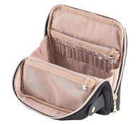 Machify Crochet Hook Case, Portable Crochet Hook Organizer with Zipper and Mesh Pocket, 26 Slots Crochet Supplies Holder, Multi Compartment Storage Bag for up to 7 Inch Crochet Hooks