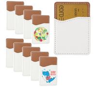 Machify Diy Patterns Obtainable, 10 Pcs Leather Card Holders For Cell Phones, Phone Back Card Pockets, Stick-On Back Phone Card Sleeves, Thermal Transfer