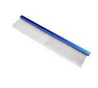 Machify Dog Comb for Grooming, M15 Blue Pet Comb with Stainless Steel 1.5 in, 3.8 cm Long Pins, Lightweight Aluminum Handle for Matted and Fine Fur, 7.5 in, 19 cm Long