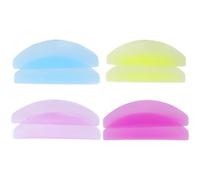 Machify Eyelash Perming Pads 4 Pcs, Super Thin Silicone Lash Lift Pads, 2 X 0.6 in / 5 X 1.6 Cm, Multi-Color, for Home and Salon Use