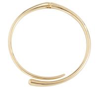 Machify Gold Choker Necklace for Women, Chunky Metal Statement Necklaces, Open Spring Hinged Design, Adjustable Size, Smooth Surface Geometric Choker, 5.5 x 5.5 in