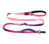 Machify Gradient Color Elastic Stretch Pet Leash with P-Chain, Small Dog Leash, 57.1-78.7 in Adjustable, Quick Release Buckle, Thickened Handle for Comfort