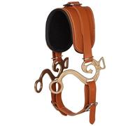 Machify Horse Bridle Training Gear, Pu Leather With Metal Bit, Textile Padding, Adjustable Buckles, 5.9 In / 15 Cm Browband And Bit End Height, 18.3 In / 46.5 Cm Strap