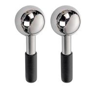 Machify Ice Globes for Face, 2 Pcs Stainless Steel, Cryo Sticks, Hot & Cold Therapy, 135 X 50 Mm, Facial Massager, Headache Relief