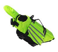 Machify S Dog Life Vest Small Dog, Adjustable Fluorescent Green Pet Lifejacket With Wings, Swim Vest With Rescue Handle