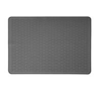 Machify Silicone Pet Food Mat, Gray, 15.7 X 23.6 in / 40 X 60 Cm, Non-Slip Waterproof, Raised Edge Spill Stopper, Easy Clean, Foldable Dog Cat Feeding Mat