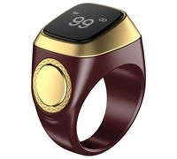 Machify Smart Tasbih Zikr Ring, BT Digital Counter with 0.8 in Large Display, Smart APP Counting Finger Ring, Prayer Time Reminder, Reliable Metal & Plastic Construction