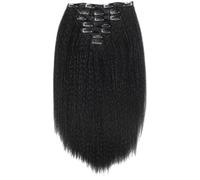 Machify With 16 Clips, Seven-Piece Clip-In Hair Extensions, Black Style Effortless Synthetic High-Temperature Fiber Extensions, For Any Occasion, Human Hair Extensions No Glue