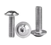 Machine Bolt 304 Stainless Steel M2 .5 M3 M4 M5 M6 M8 M10 Hex Hexagon Socket Round Button Head With Washer Collar Bolt Screw ISO7380.2(75mm,M8 (5pcs))
