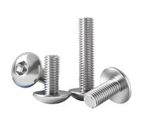 Machine Bolt M2 .5 M3 M4 M5 M6 M8 M10 304 Stainless Steel Hex Round Pan Mushroom Head Screws Hexagon Socket Button Bolt Truss(60mm,M5 (10pcs))
