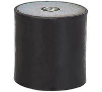 Machine Foot Furniture Foot Rubber Metal Element with Female Thread Type C on Both Sides (M10 x 10, 50 x 50)