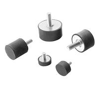 Machine Foot Furniture Foot Rubber Metal Element with One-Sided Thread Various Sizes Type D (M8 x 20, 30 x 10)