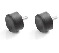 Machine Foot Rubber Buffer Suction Foot Stop Rubber Metal Element with One-Side Threaded Bolts Various Sizes Type DS (M8 x 23, 30 x 28.5) (Pack of 2)