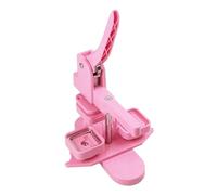 Machine For Badges Badge Maker machine 50x50mm ABS Square Badge Button Maker Rotary Button Press Machine For Refrigerator Soft Magnet Making Badge(Pink)