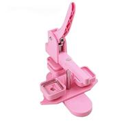 Machine For Badges Badge Maker machine 50x50mm Square Refrigerator Badge Machine Pink/Green/Blue Suitable For Making Fridge Magnets/Badge Pins(Pink)