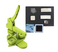 Machine For Badges Badge Maker machine Three Colors Square Refrigerator Badge Machine 50x50mm Is Suitable For Making Fridge Magnets/Badge Pins(Green Set)