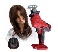 Machine for Making Wigs, Wig Transplantation Machine, 3H Battery Life, Automatic Braiding + Cost Savings, Curved Head/Prevents Injury, No Glue Required Install,Red