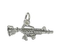 Machine gun sterling silver charm .925 x 1 Weapons and Guns charms