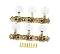 Machine Head Tuners 1 Pair Classical Guitar Machine Head 1:16 With Plating Strings Tuning Peg Keys(Gold)