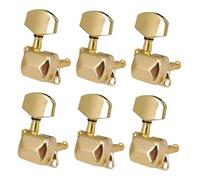 Machine Heads Set 6 PCS String Tuning Pegs Tuner Semi Closed Heads For Electric Folk Acoustic Guitar 3L 3R(Gold,6 right)