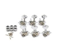 Machine Heads Set 6L 6R 3L3R Vintage Machine Heads Tuners Open Style Tuning Pegs For ST LP SQ Guitar(Silver,3L3R)