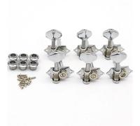 Machine Heads Set 6L 6R 3L3R Vintage Machine Heads Tuners Open Style Tuning Pegs For ST LP SQ Guitar(Silver,6R)