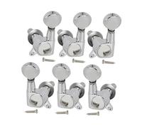 Machine Heads Set 6pcs Electric Guitar String Tuning Keys Pegs Tuners Machine Heads 6R 6L 3L3R(Silver,3L3R)