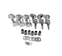 Machine Heads Set 6pcs Fully Closed Tuning Pegs Locking 3L3R 41 In Folk Guitar Large Square Head(Silver)
