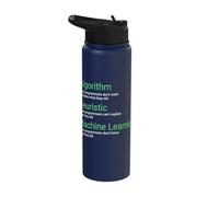 Machine Learning Engineer AI Research Algorithm Heuristics Stainless Steel Insulated Water Bottle