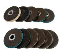 Machine Mart 11 Piece 115mm Polishing and Flap Disc Set
