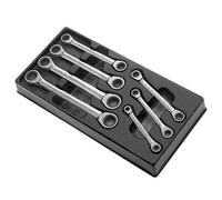 Machine Mart Xtra Facom-MOD.64J7 7 piece 6 - 19mm Ratchet Ring Spanner Set