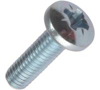Machine Screw Pozi Pan Head Bright Zinc Plated M5 10mm Pack of 100