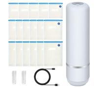 Machine Sous Vide Alimentaire Portable 3.3×15.8cm - Scelleuse De Sacs Mini Compacte Avec Sachets Réutilisables, Outil De Scellement Manuel Pour Cuisine, Maison, Voyage Et Conservation