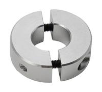 Machine Tools Split Shaft Collar,1pcs Clamp Double 13mm to 30mm Inside Diameter Fixed Rings Aluminum Alloy Type(15mm)