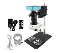 Machine Vision Camera 3 8MP USB HDMI Industrial Video Microscope Camera Set 2k 180x c- Mount Lens for Phone Printed Circuit Board Soldering Repair Bracket