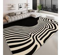 Machine Washable Abstract Art Area Rugs 180 x 240 cm, Non-slip Animal Zebra Stripe Stripes Rugs Soft Flannel Art Floor Carpet for Living Room Bedroom Hallway Office Kitchen Home Deco