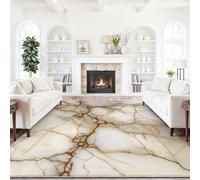 Machine Washable Area Rug 80 x 150 cm - Abstract Agate Texture Pattern Non Slip Easy Care Carpet for Living room Bedroom Playroom - Light Color Soft Non Shedding Low Pile Indoor Rugs