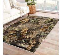Machine Washable Autumn Leaf Rugs for Living Room, Neutral Gray Plant Design Area Rug Bedroom Decor, Non Slip Low Pile Soft Floor Carpet, 120 x 170 cm