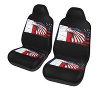 Machine Washable Car Accessories America And France French Republic Flag Eagle Cars Seats Protector Universal Fit Cars Front Seat Covers For Sedans, Lorry, Suv, 52X138Cm