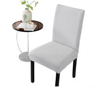 Machine Washable Chair Cover Made of Polyester Cotton Fleece for Repeated Use in Residential and Commercial Interiors (Gray)