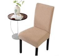 Machine Washable Chair Cover Made of Polyester Cotton Fleece for Repeated Use in Residential and Commercial Interiors (Brown)