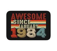 Machine Washable Dirt Trapper Mat Awesome Since January 1984 Soft Cozy Absorbent Doormats Dirt Trapper Door Mat 40×60cm for Bathroom,Kitchen,Front Door