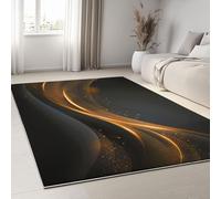 Machine Washable Elegant Luxury Area Rug 180 x 240 cm, Soft Wave Curve Stripes Printed Rugs Bedroom Dining Room Carpet, Non-Slip Indoor Carpet for Living Room Office for Apartment Proch Dorm
