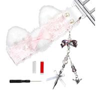 Machine Washable Fabric Key Set, Ribbon Decoration, Easy to Install, Home Work, Play Lace, Personalized Charms, Decorative Host, Add Playhost, Permanent Key Cap Deck