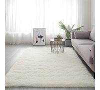 Machine Washable Fluffy Shaggy Area Rug, Ultra Soft Thick Plush Floor Carpet, Modern Decorative Shag Rug for Living Room, Bedroom, Kids Room & College Dorm, Multiple Sizes Colours,White,160*230cm