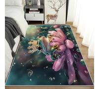 Machine Washable Frog Floral Rugs for Entryway, Prince Crown Funny Design Small Area Rug Bedroom Decor, Non Slip Low Pile Soft Indoor Door Mat, 60 x 110 cm
