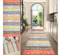 Machine Washable Hall Runner Rug, Carpet Runners for Hallways Non-Slip Long & Wide Heavy-Duty Kitchen Floor Mats Absorbent Area Rugs, Stair Carpets, Entryway Laundry Room Narrow Rug 60 x 150 cm