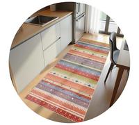 Machine Washable Kitchen Rug 50 x 200 cm Runner Rug Non-Slip Rubber Back Carpet Non-Slip Very Long Hallway Hall Runner Narrow Rugs Heavy Duty Entrance Mat for Entryway Laundry Room Balcony Hall
