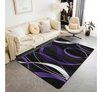 Machine Washable Modern Rug - Abstract Geometric Texture With Stripes Rug For Doorway Entryway Rugs For Living Room Non Slip Non Shedding Carpet For Bedroom Kitchen 50 X 80 Cm Home Kinder -83003024901